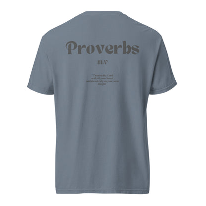 Embroidered Proverbs III:V Verse T-Shirt