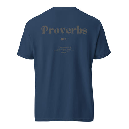 Embroidered Proverbs III:V Verse T-Shirt