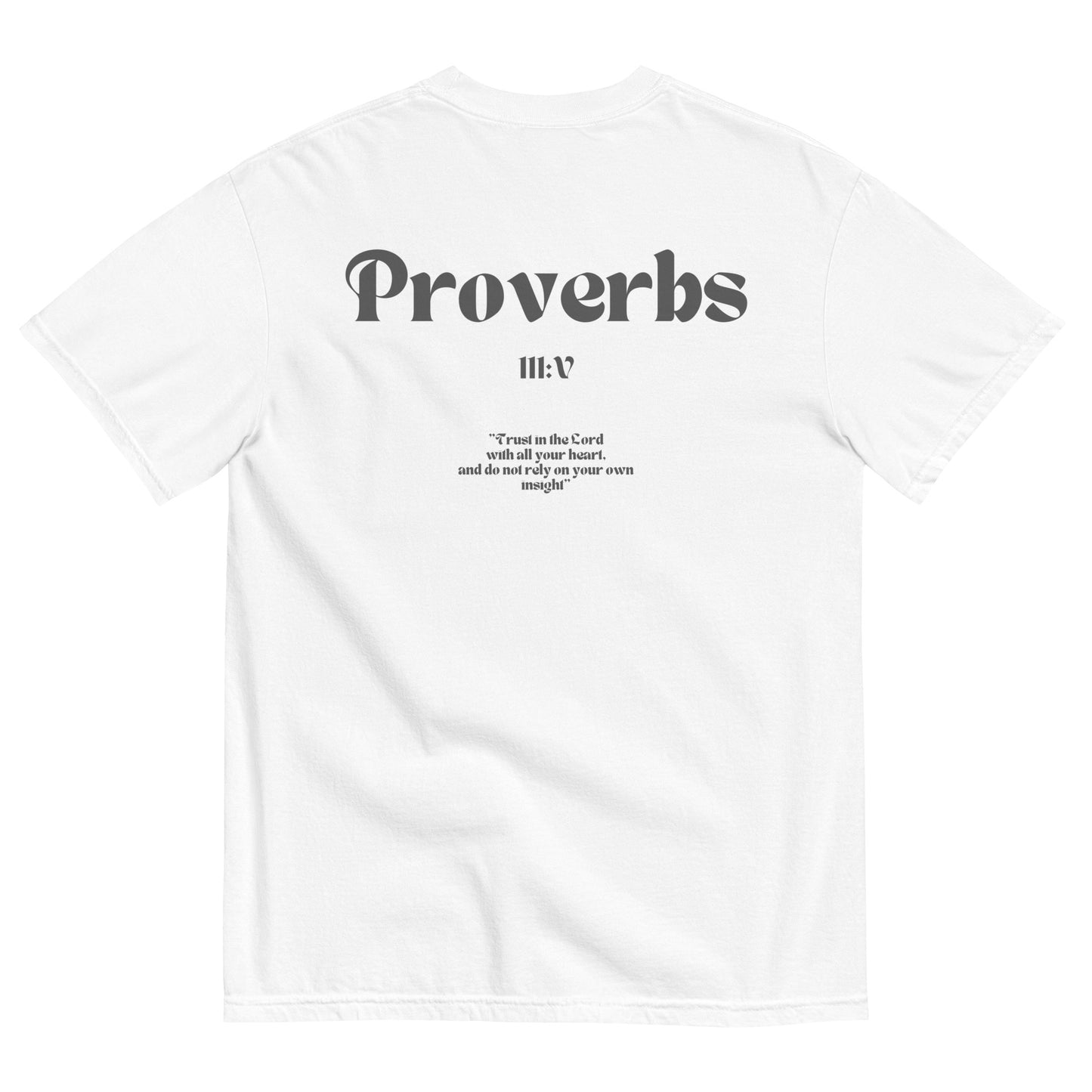 Embroidered Proverbs III:V Verse T-Shirt